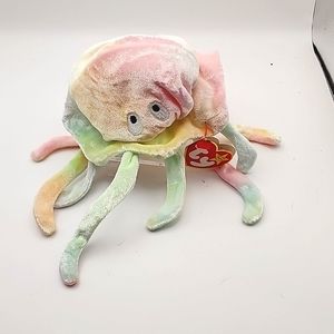 Ty Goochy 1998 Original Jellyfish Beanie Baby with Goochy Beanie Baby  Octopus